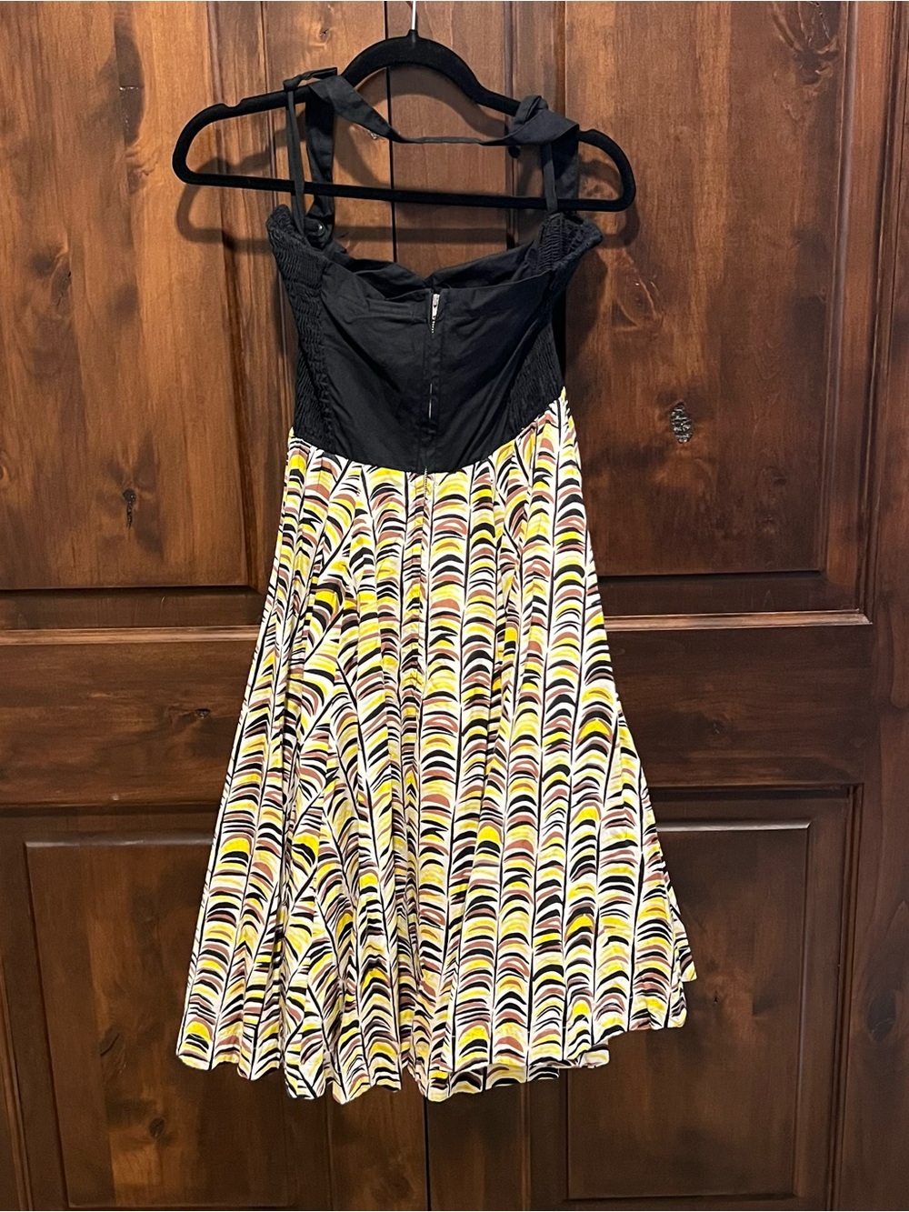 Anthropologie Girls from Savoy Memory of Feathers Halter Vintage Pinup Dress - Picture 9 of 13